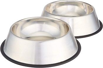 AmazonBasics Stainless Steel Dog Bowl review