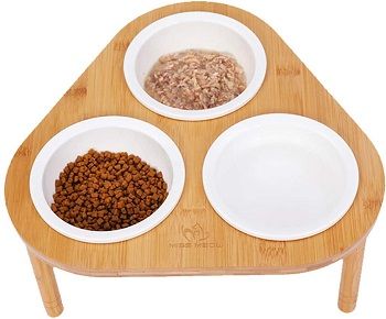 Miss Meow Raised Dog Bowls with Stand Feeder