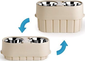 OURPETS ADJUSTABLE RAISED DOG FEEDER & STORAGE review